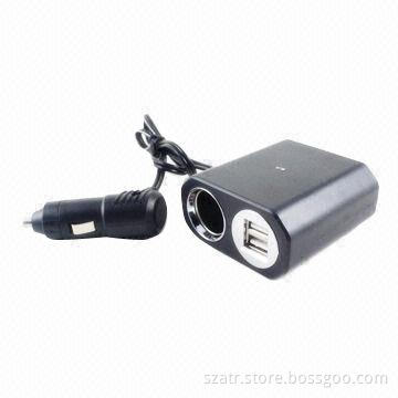 Automotive switch with one socket double usb